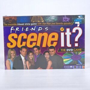 Friends Scene It? DVD Board Game Mattel 2005 Complete Sealed Trivia Party Game